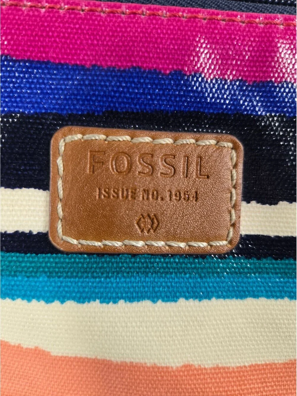 VTg Fossil Multi-Stripe Crossbody Set w/ NWT Coin Purse